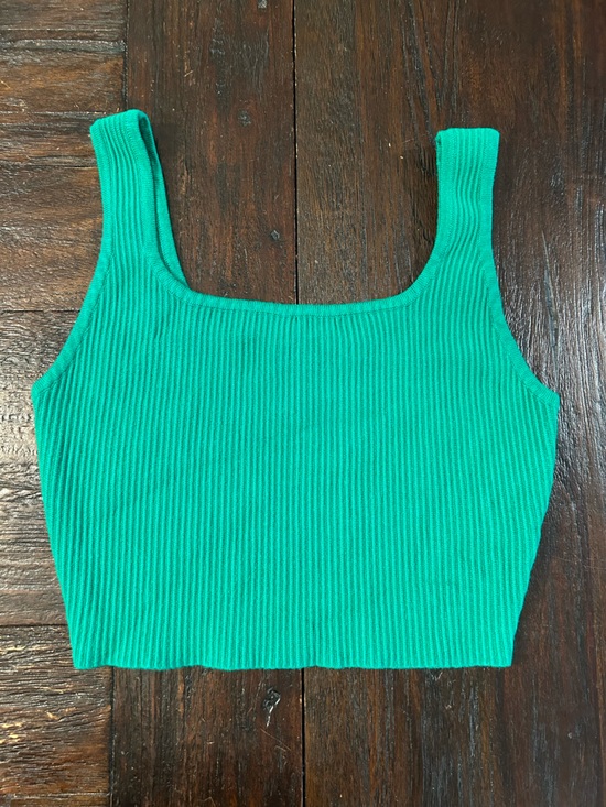 House of Harlow 1960 Tops - House of Harlow 1960 Ribbed Tank Top - Green - size Small